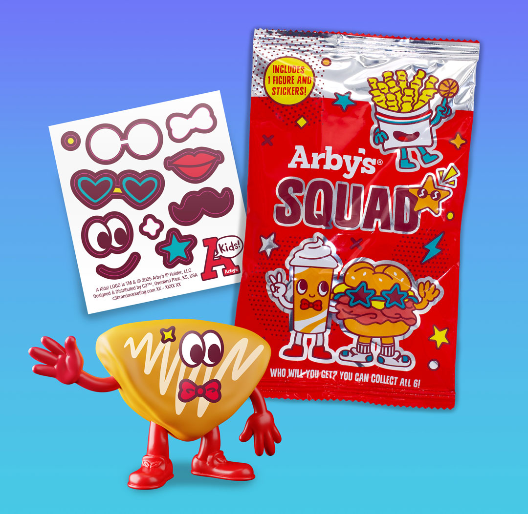 Arby's Squad Turnover with Foil Bag and Sticker Sheet