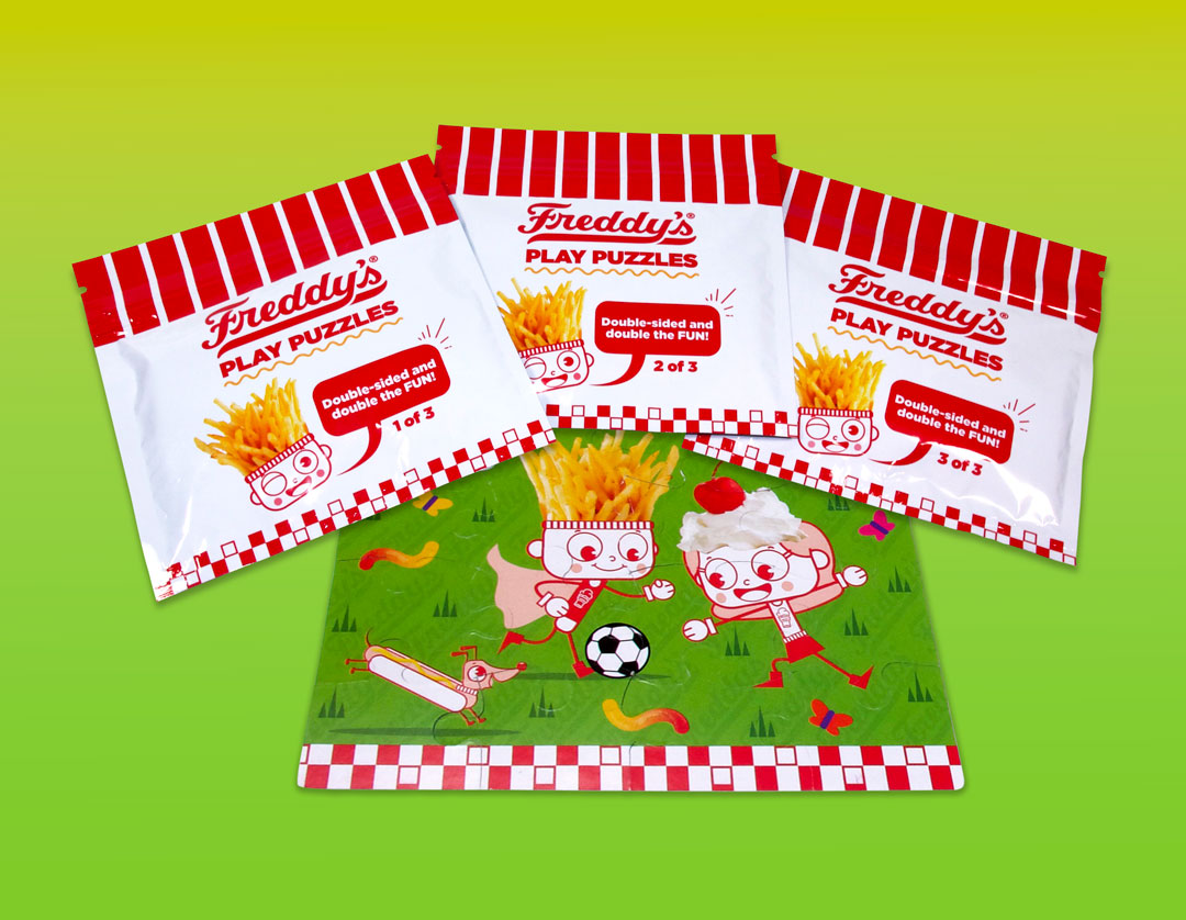 Freddy's Resealable Puzzle Packaging